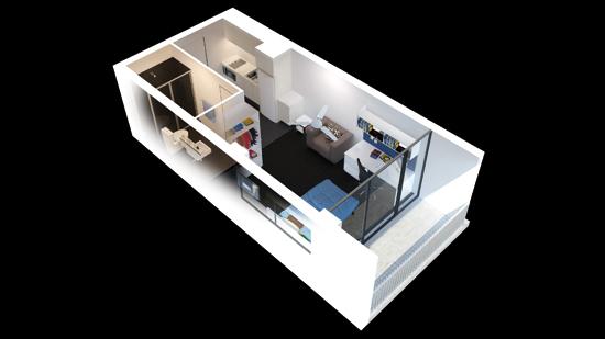 إعادة تخطيط شقة من غرفة واحدة في شقة من غرفتين: استخدام جميع إمكانيات منزلك